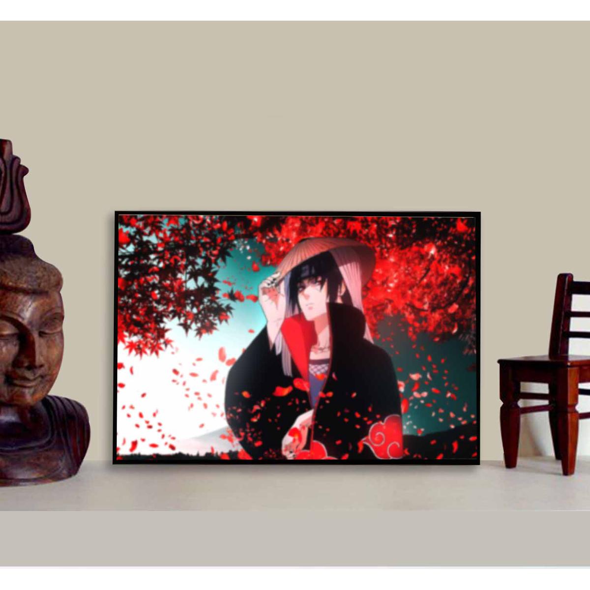 Anime Photo Frame For Home and Office Itachi Uchiha Digital Printed