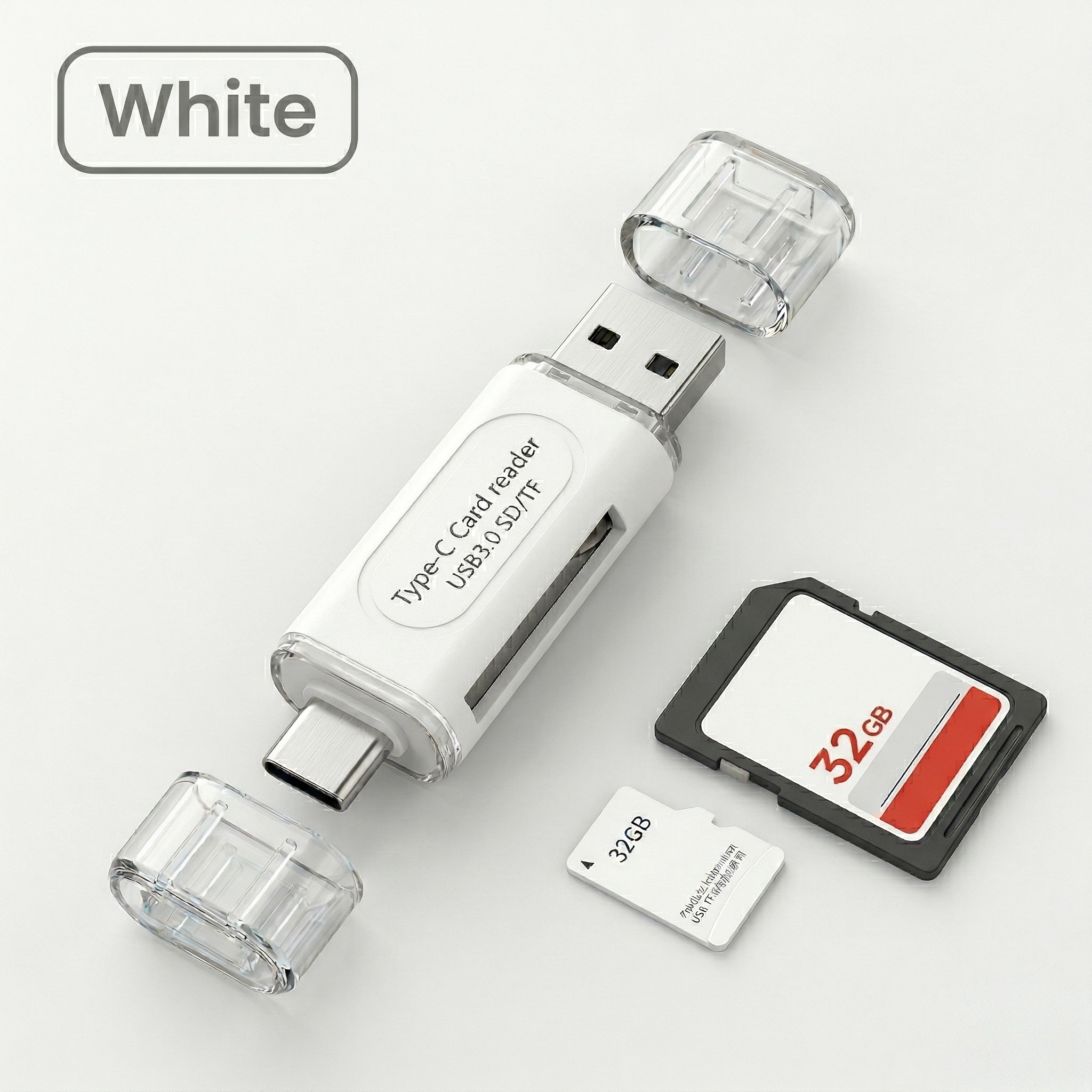 2 In1 USB Type-C /Micro-USB USB 2.0/3.0 Memory Card Reader Writer OTG Adapter SD TF Super Speed Ultra