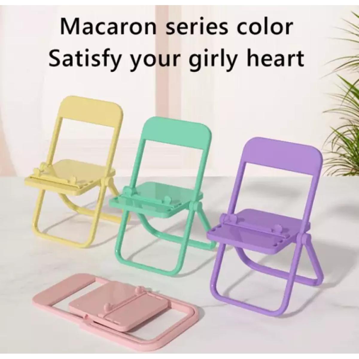 Cute Chair Shape Portable Mobile Phone Holder Smartphone Desktop