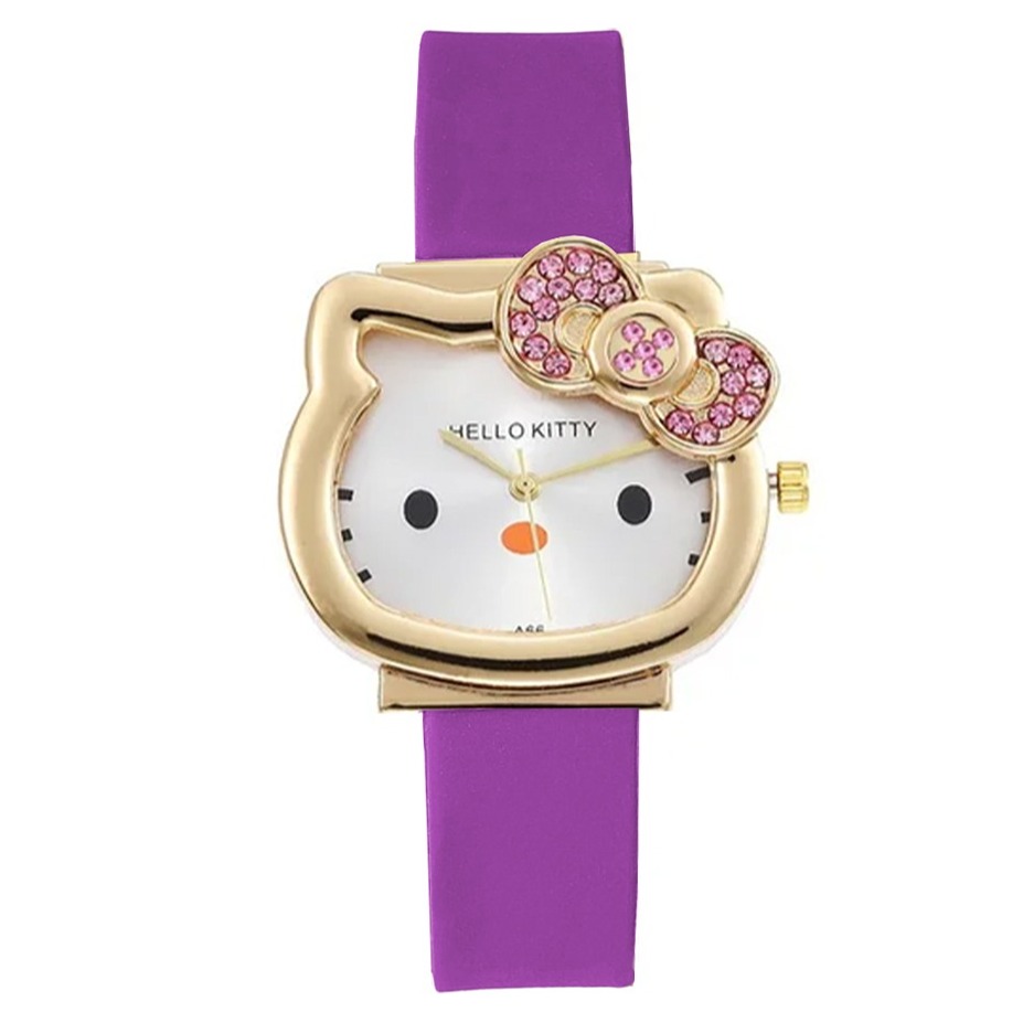 Eastern Watches New Luxury Rubber Straps Analog Quartz Stylish Kity Dial Watch For Girls & Watch For Women (With Out Box)