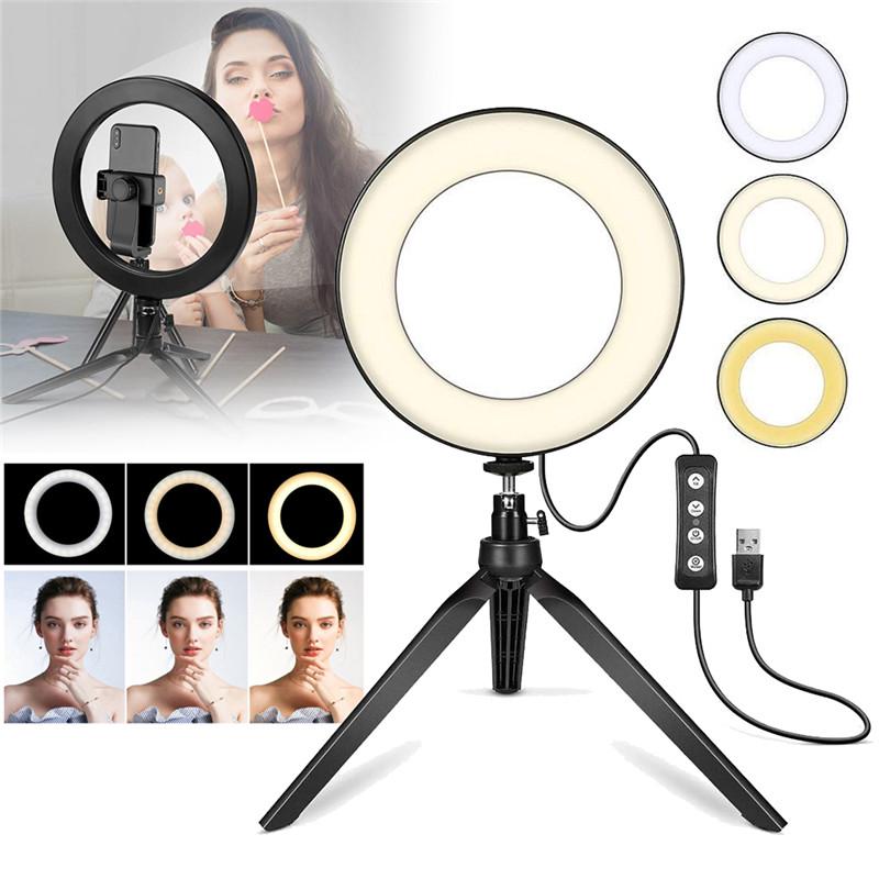 Led Ring Light 8" With Tripod Stand For Youtube Video And Makeup Mini ...