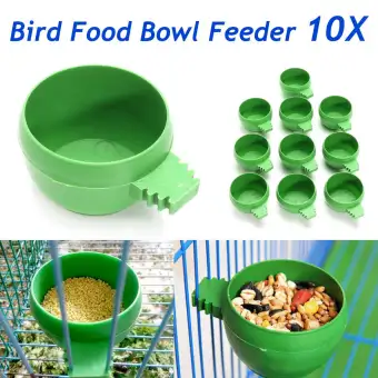 Happy Island 10pcs Hamster Parrot Bird Cage Hanging Water Food