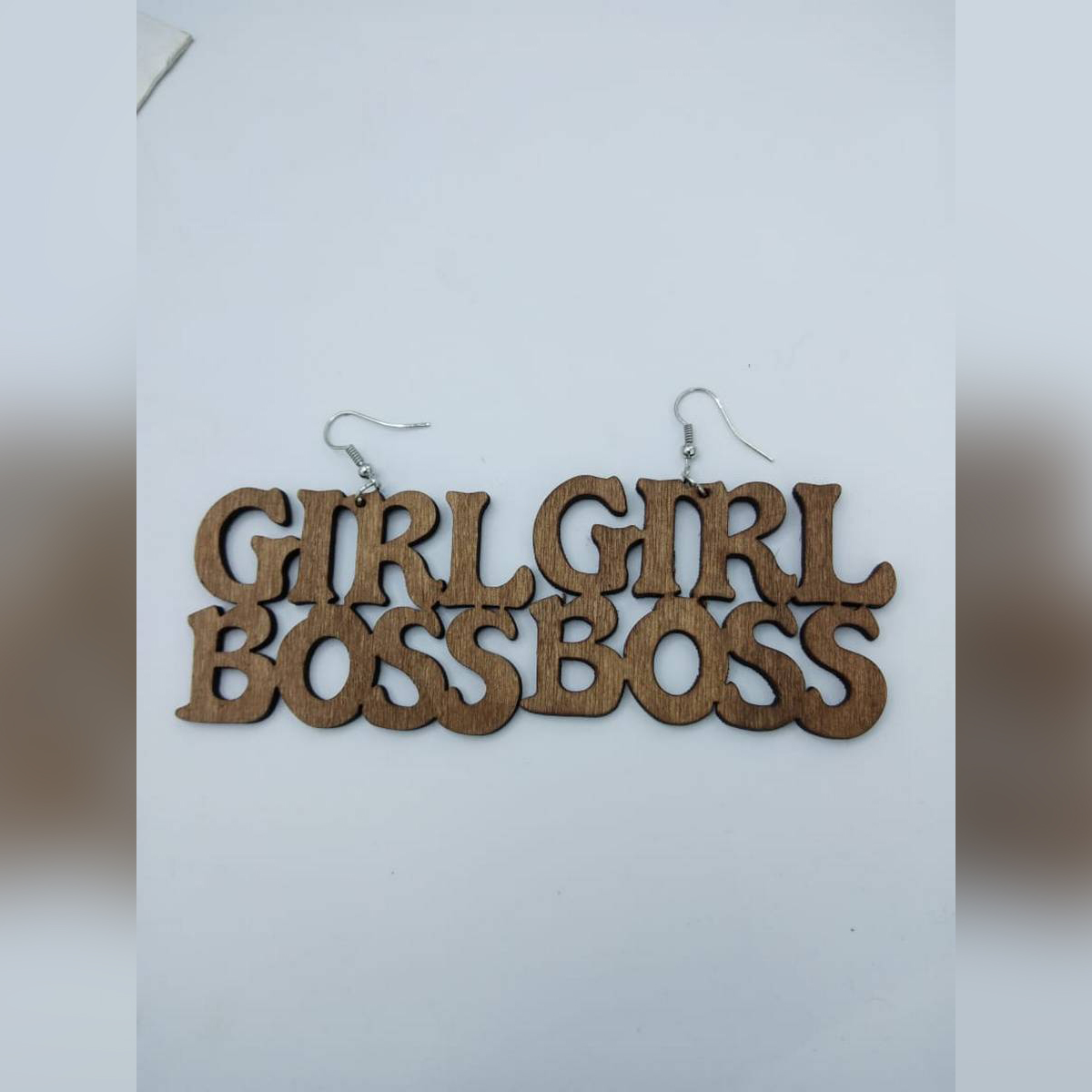 Cute Girl BOSS Wooden Earrings For Girls/Womens