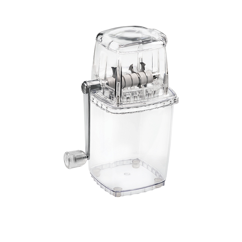 Portable Manual Ice Crusher Shaver Chopper Hand Snow Cone Transparent