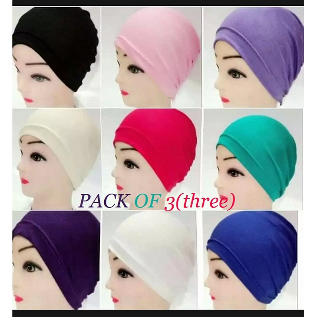 THREE)/ SCARF INNER CAP FOR GIRLS 