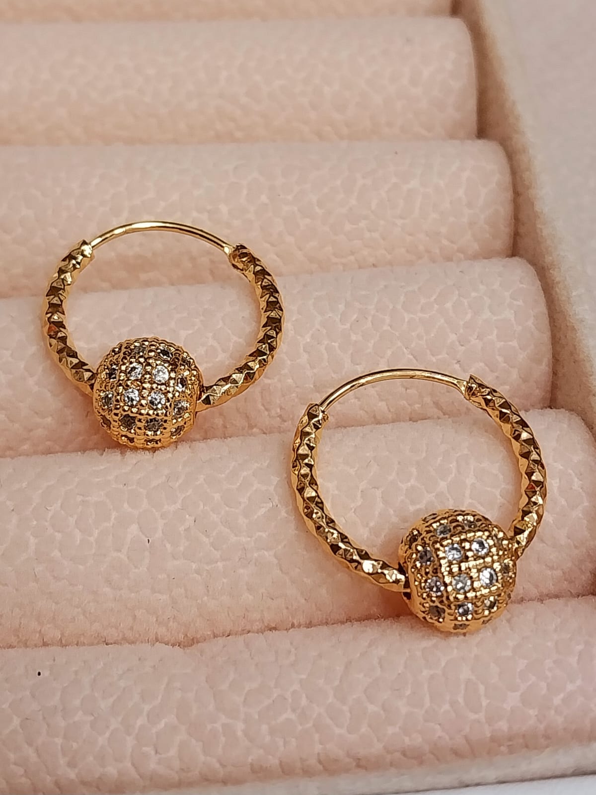 Golden balls earings