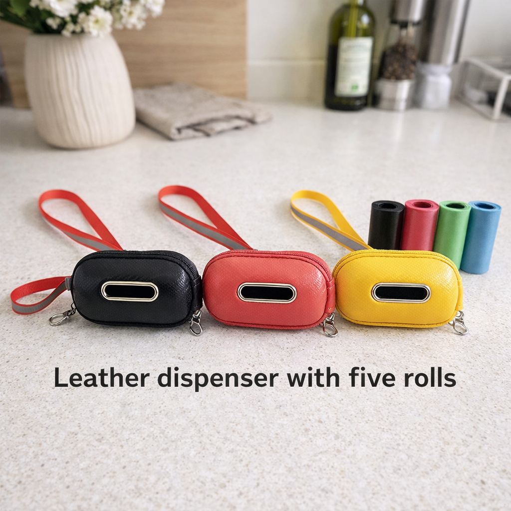 01 Dispenser + 05 Rolls Disopsable Baby Diapers Bag Box Kit Portable Baby Diapers Platics Bags Pet Waste Bag Box Kit Portable Baby Diapers Platics Bags Rubbish Bags Garbage Bag Removable Box Nappy Bag with Rope/hooks