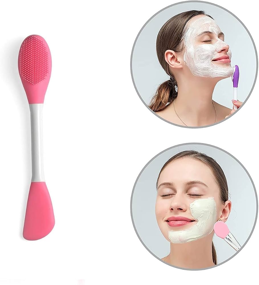 SP Dealz 2-in-1 Silicone Face Mask Applicator & Facial Scrubber Brush – Double-Sided Cleansing Tool for Deep Cleaning, Gentle Exfoliation & Skincare