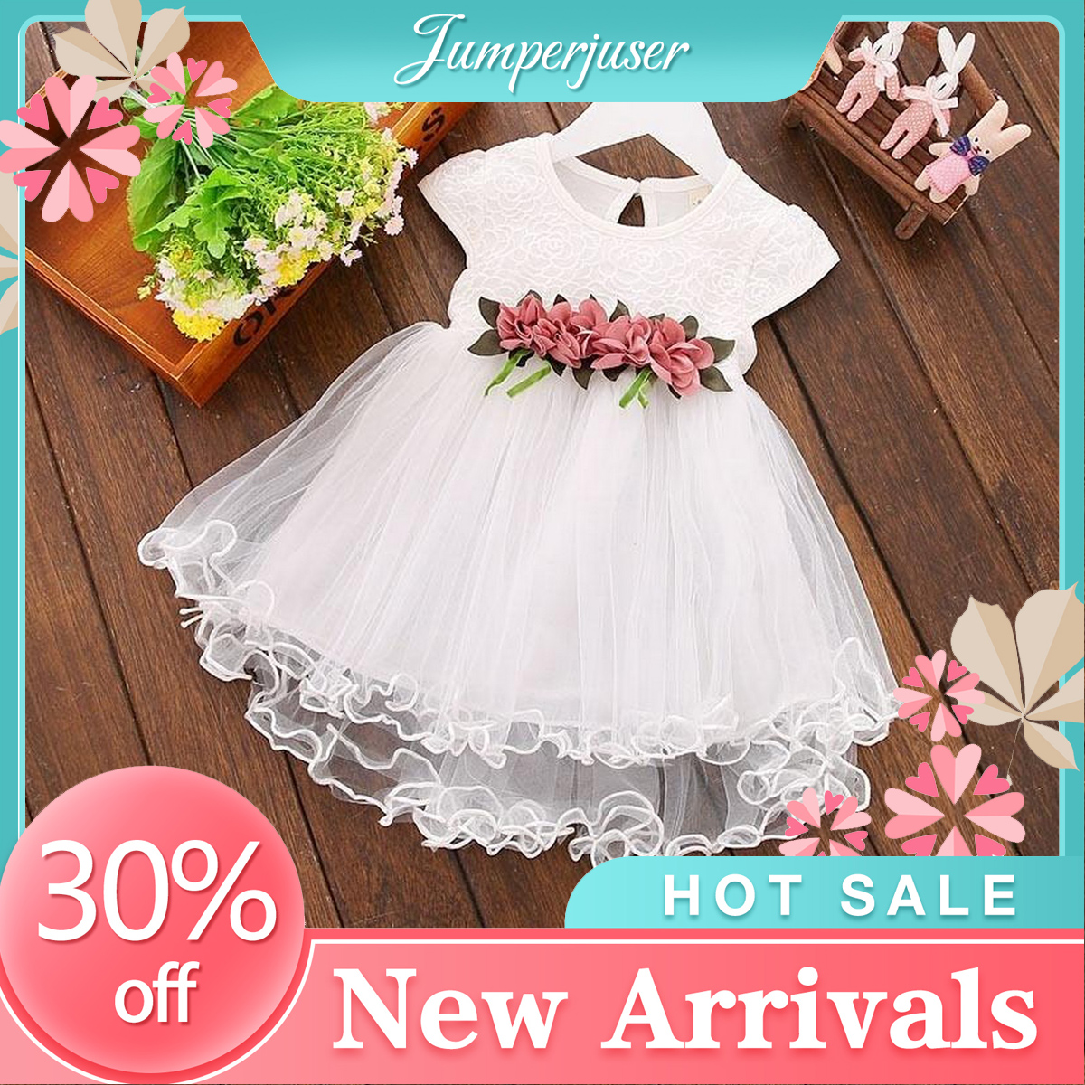 Toddler Infant Kids Baby Girls Summer Floral Dress Princess Party