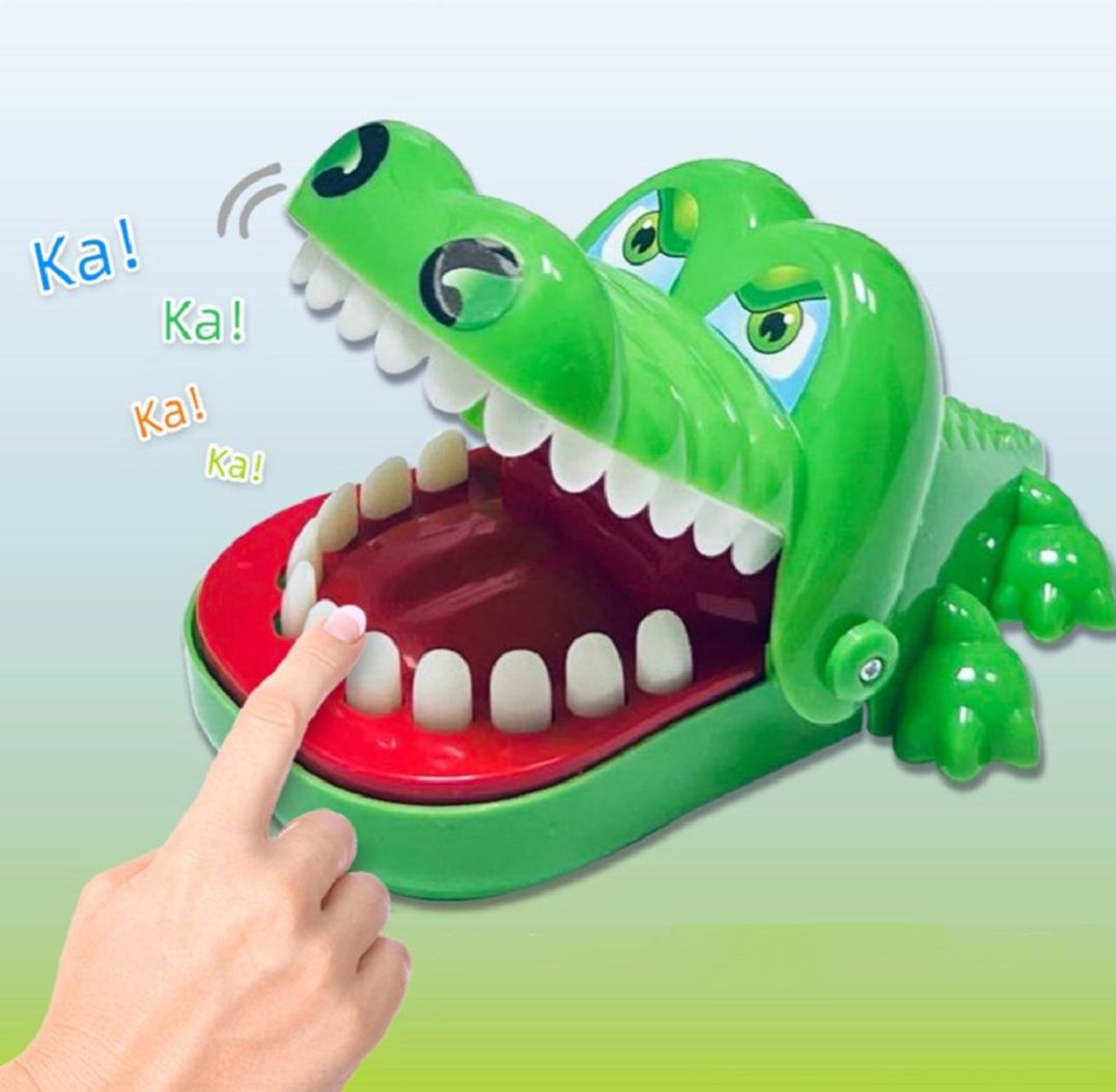 New Funny Crocodile Tooth Biter Game Toy, Kids Action Figure Playset, Interactive Tricky Fun Game, Eco-Friendly
