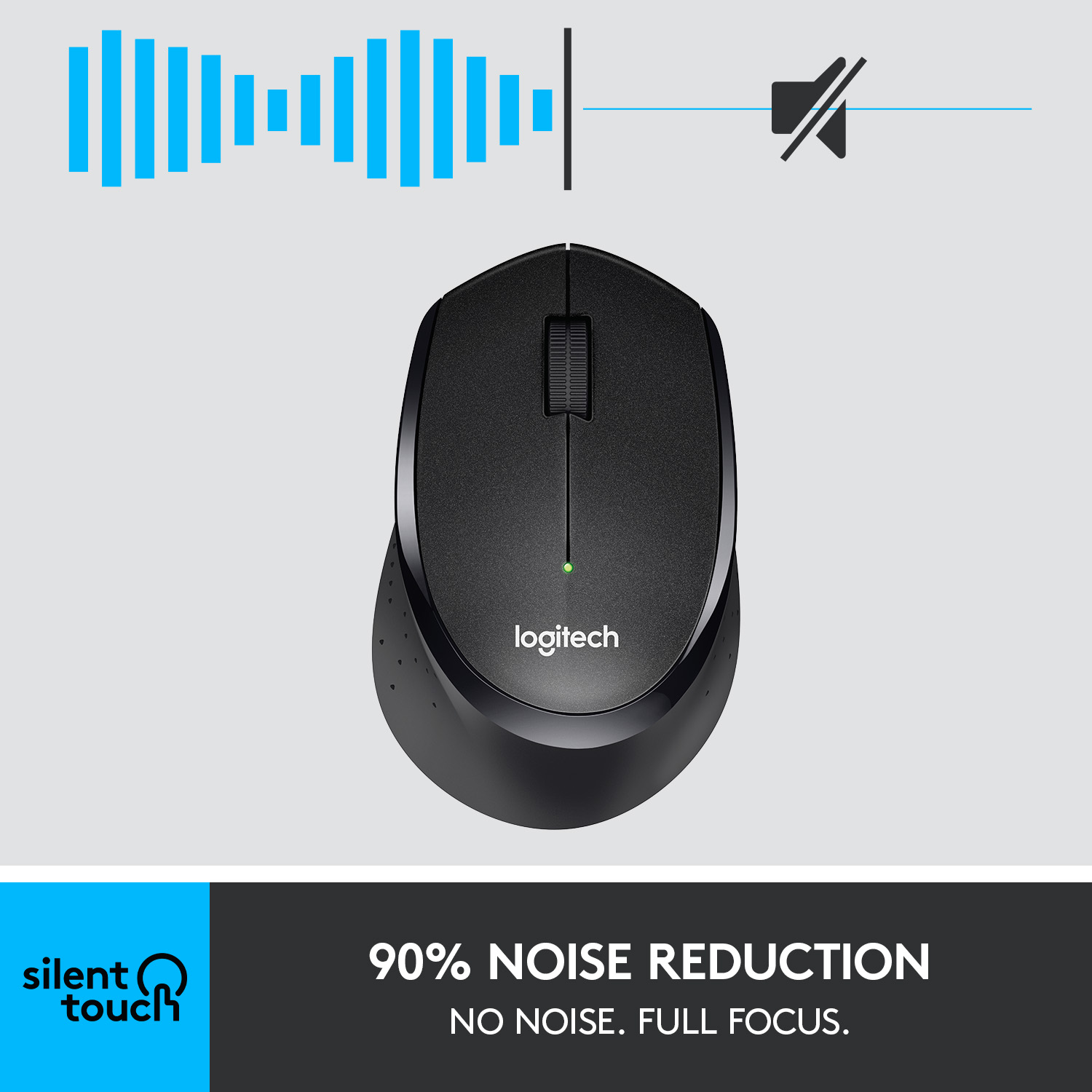 Logitech M331 Silent Plus Wireless Mouse (Black)