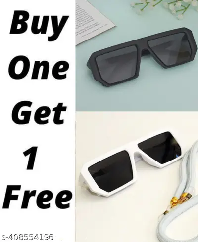 Eldorado White Vintage Rectangle Sunglass Men / Women Fashion Trendy Design Luxuary LENS
