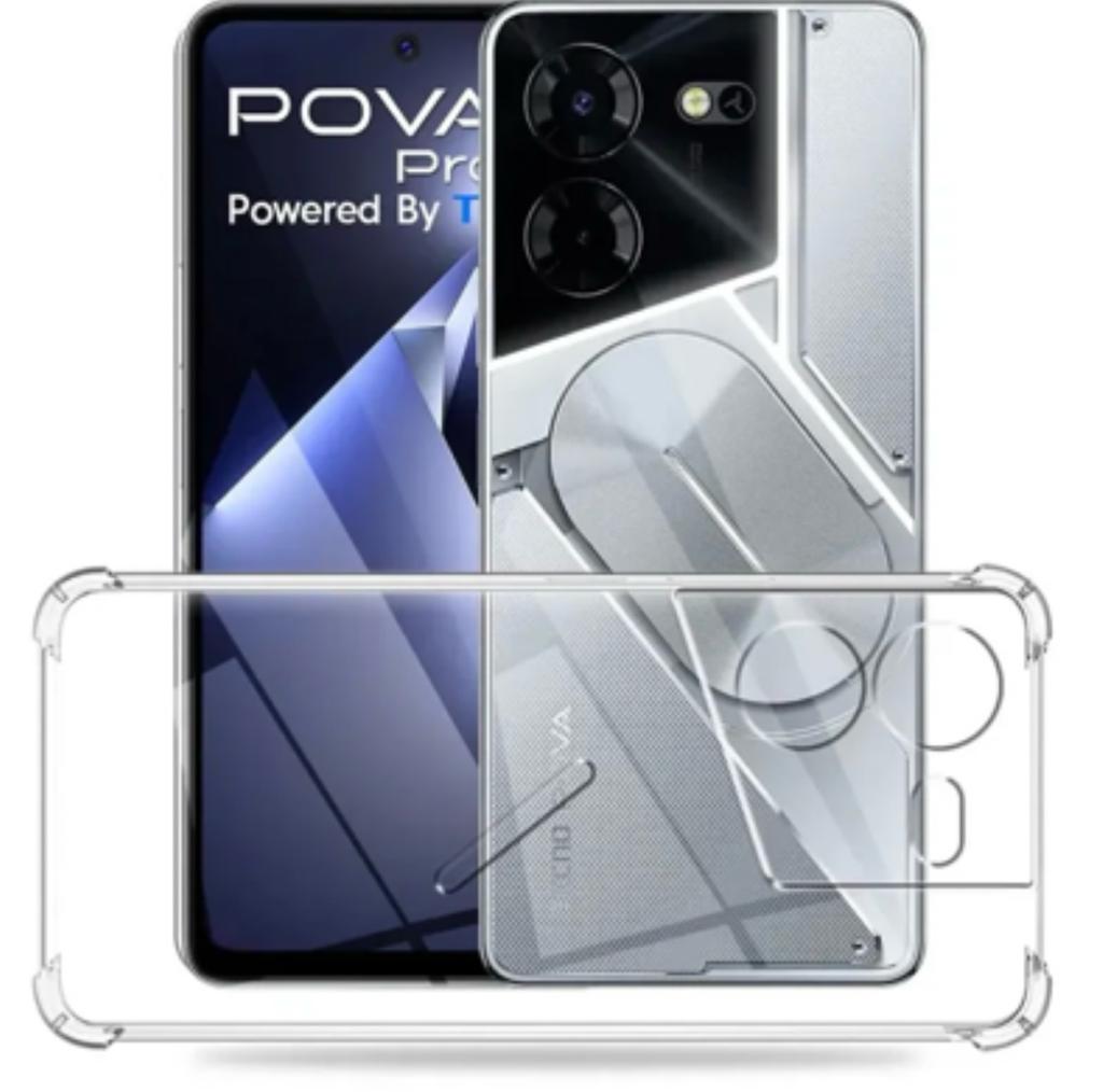 Tecno Pova 5 Pro 5G Transparent TPU Shockproof Back Cover
