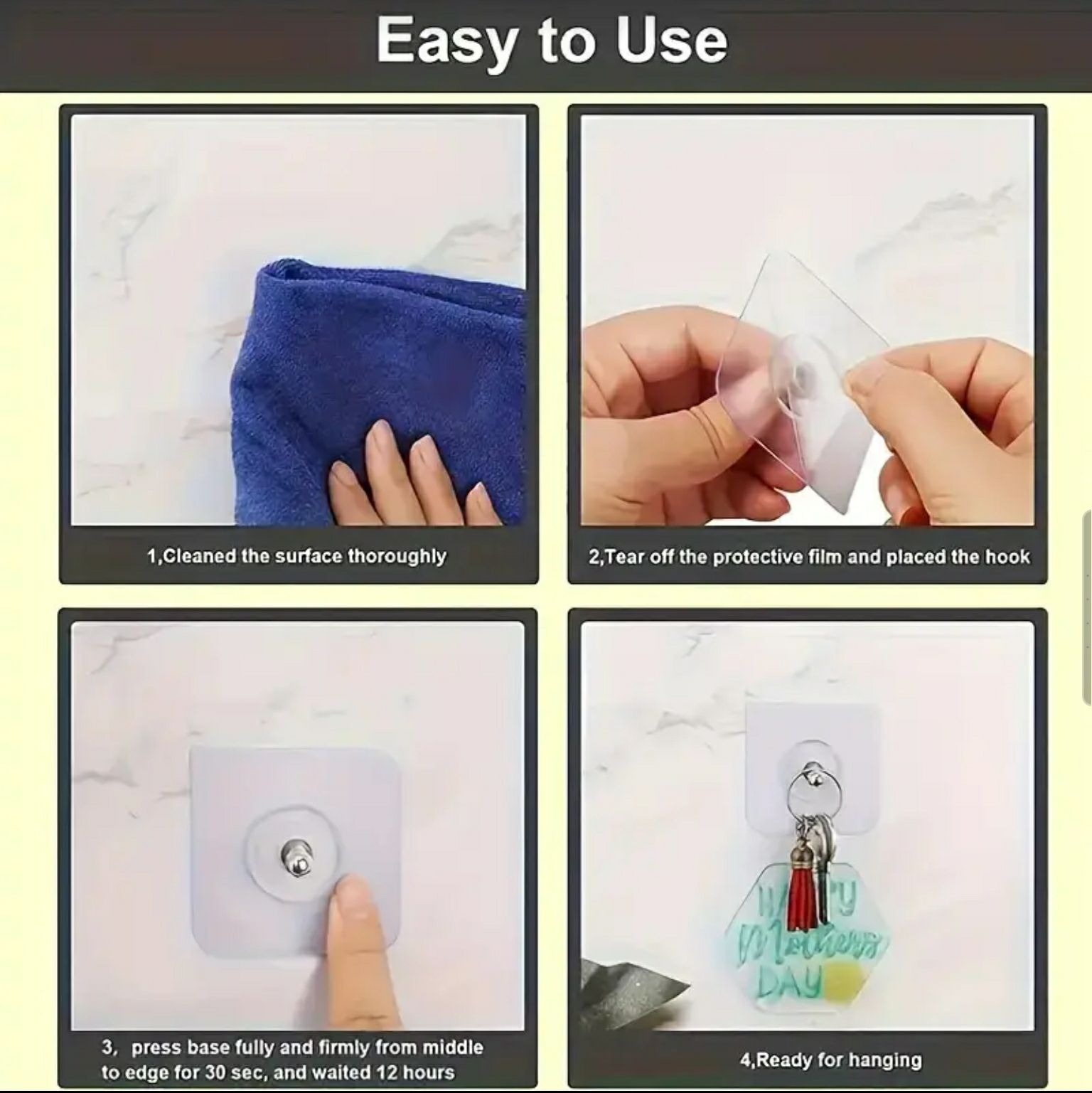 Pack of 10 Self Adhesive Screw Hook Stickers Heavy Duty Drill and Nail Free Sticky Suction Cup Wall Hanging Hooks Transparent Punch Free No Scratch Strong Ceiling Hanger Hook Sticker