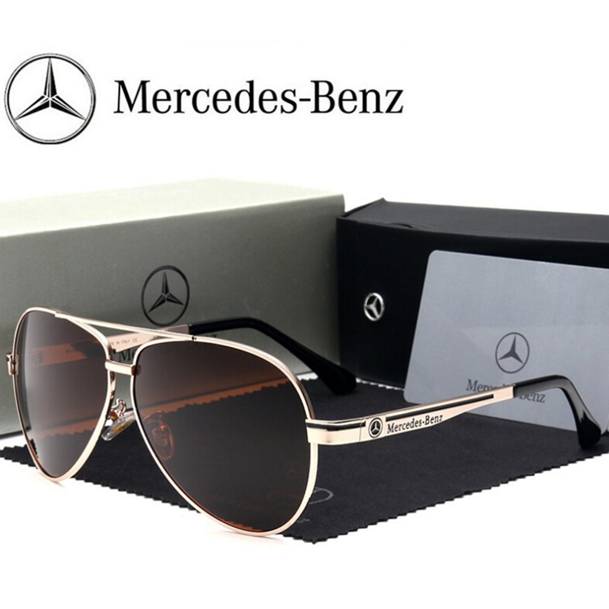 Mercedes Benz Polarized Sunglasses Vintage Metal Frame Glasses
