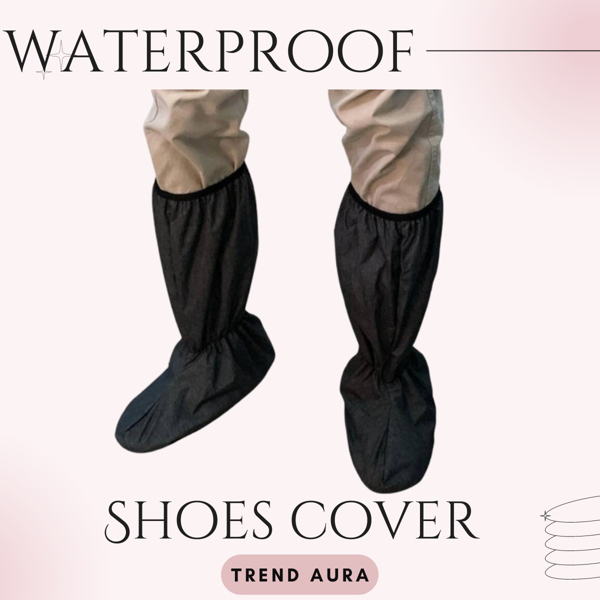 Waterproof Shoe Covers for Men & Women – Anti-Slip, Rainproof, Foldable Silicone Boot Protectors for Outdoor, Travel, Hiking & Bike Riding – Easy to Clean, Unisex Design, Portable Shoe Protection from Mud, Dust & Water