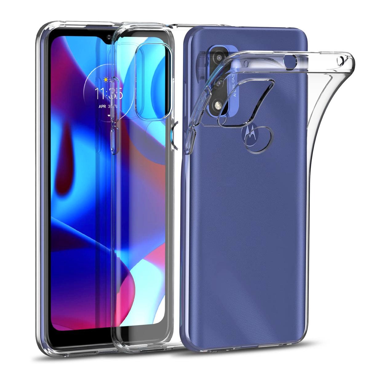 Motorola Moto G Pure Transparent Soft Shockproof Jelly Back Cover