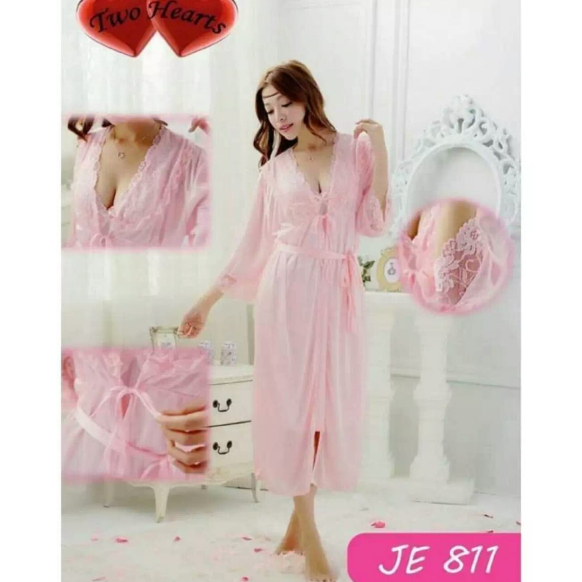 pink nighty dress