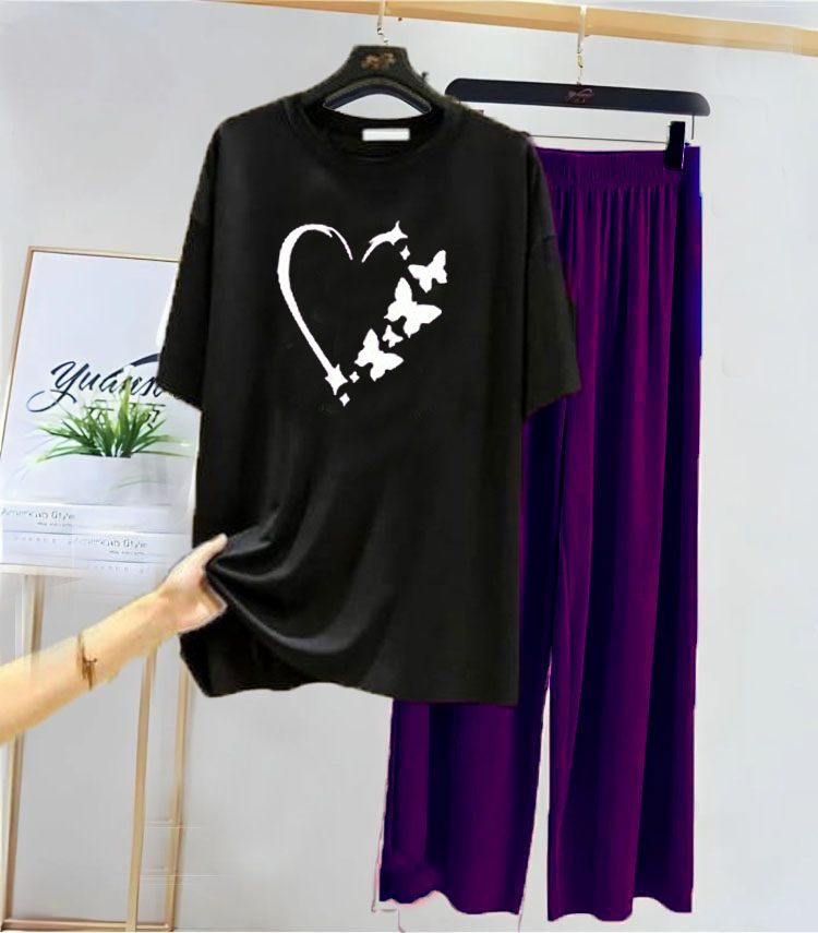 Heart Butterfly Suits For Women And Girls Short Sleeve Tee and multicolorFlapper
