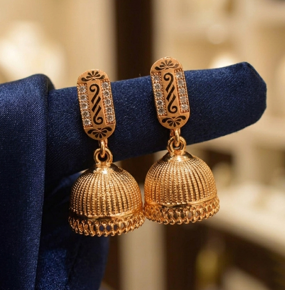 Arabic Hoop Earrings with Textured Ball Charm for Women & Girls | Bangle Rings Stylish & Trendy Jewelry Gifts | Perfect for Everyday & Party Wear