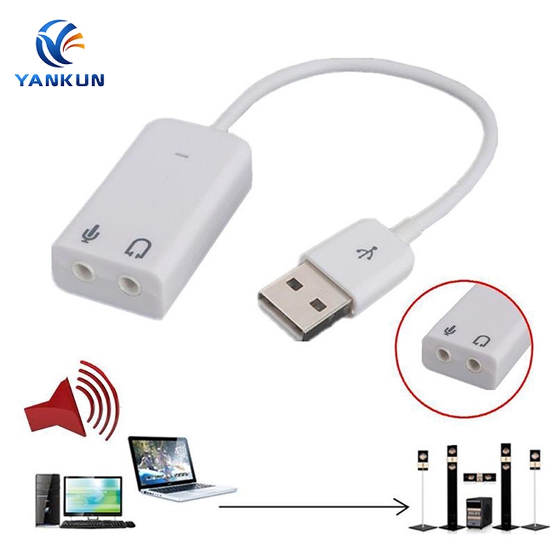 Simple 7.1 USB 2.0 Laptop Analog Audio Adapter Converter Stereo Sound ...