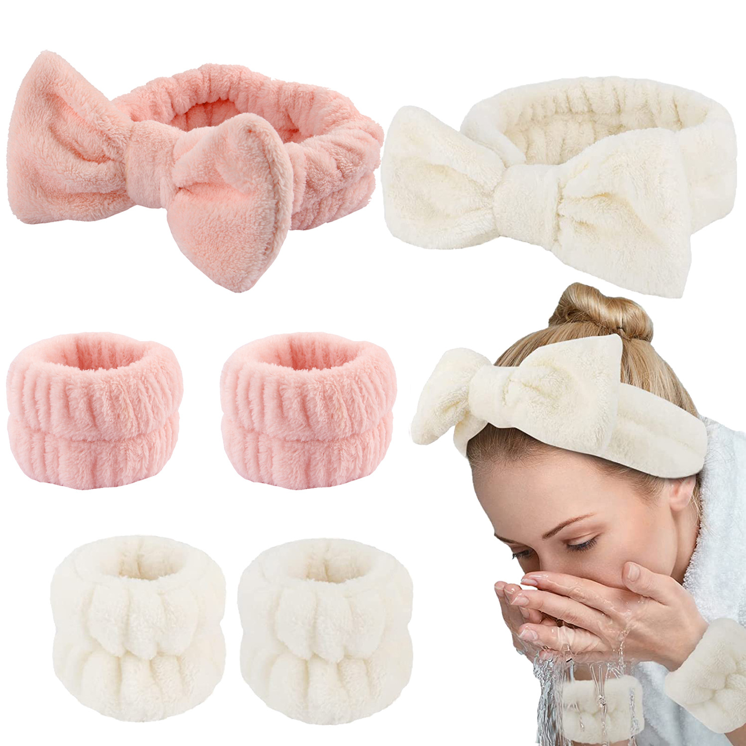 Microfiber Wrist Sweatbands - Absorbent Towel Bands, Comfortable Headbands for Fitness & Makeup price in Pakistan