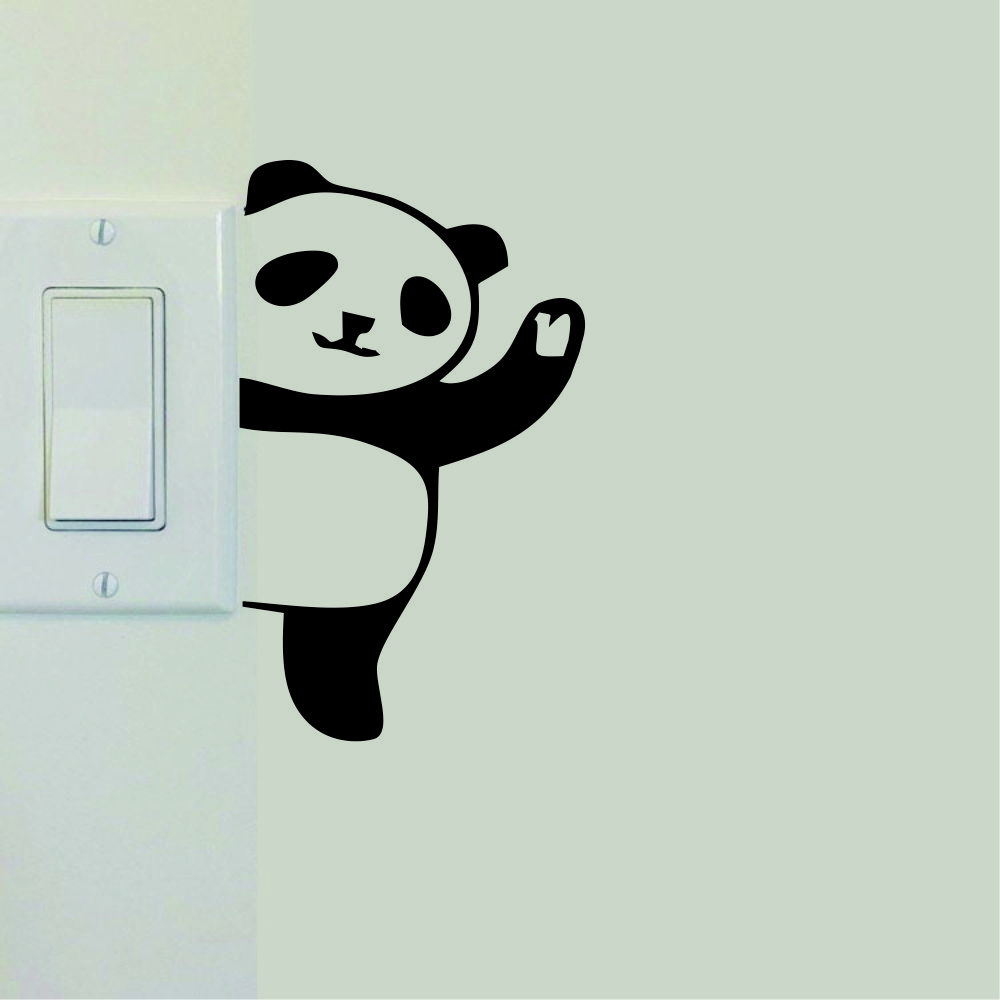 Panda Switchboard Wall Sticker Decal Switch Board Sticker Decal Socket Switch Sticker Home Decor Workout Wall Stickers Kids Rooms Wall Sticker Choose An Unique Decoration For Your Socket Switch With This