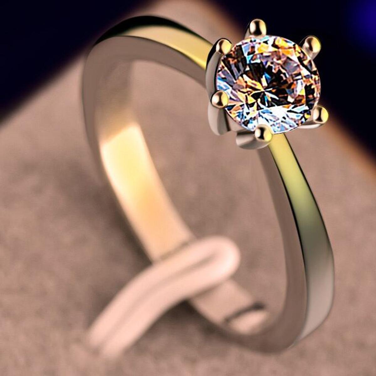 AlRashid Shopping Store Crystal Zircon Stone Oval Diamond Ring for girl