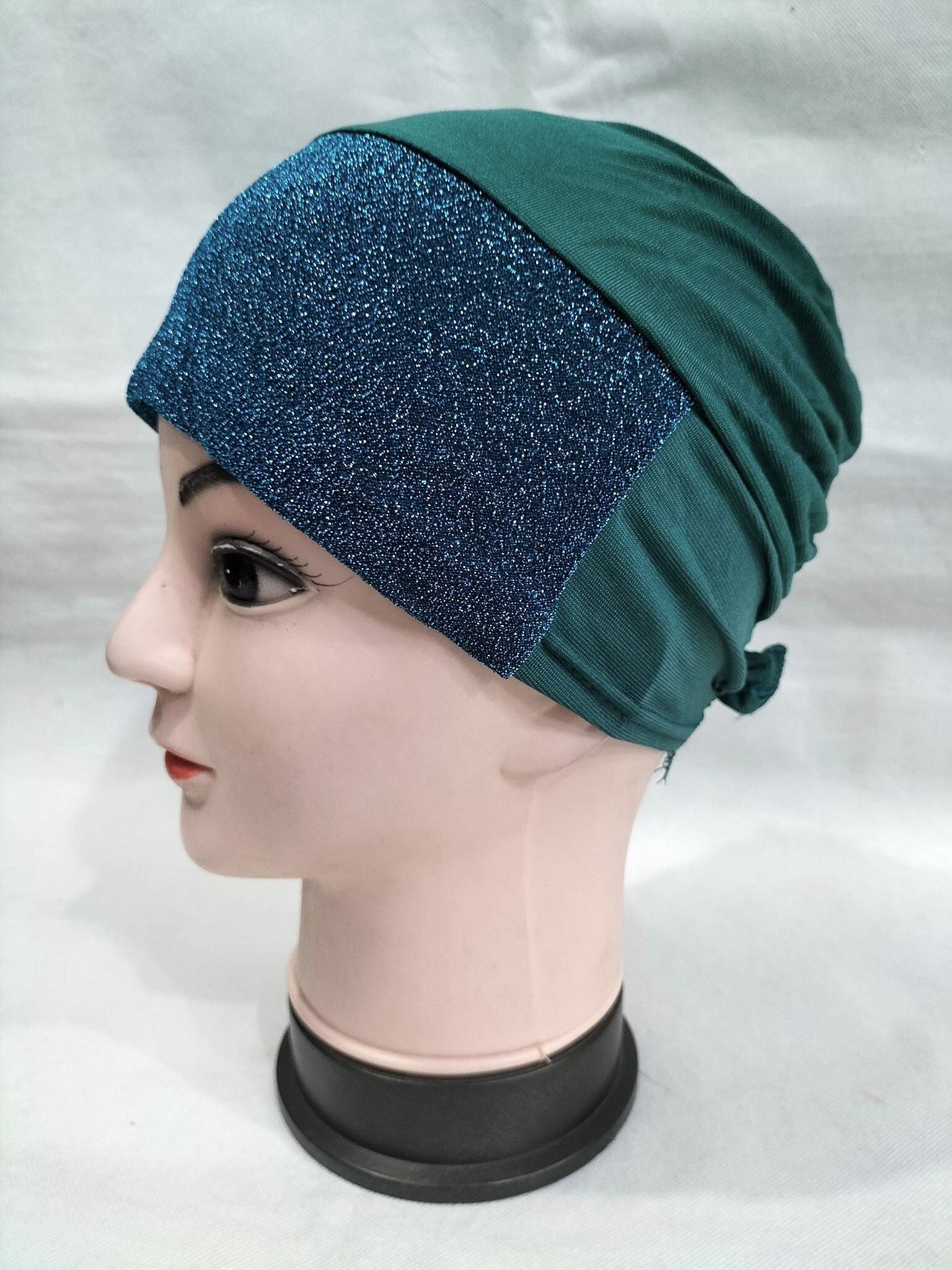 glitter hijab cap