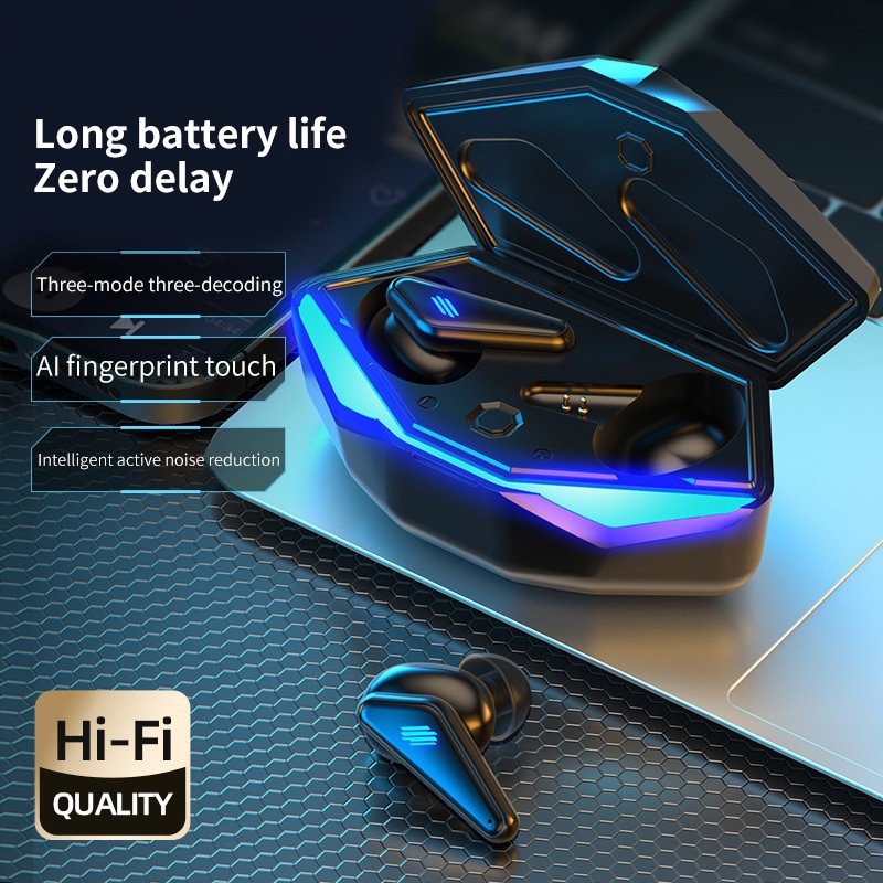 K55 K33 TWS Bluetooth 5.1 Earphone Gaming Low Latency Noise Reduction