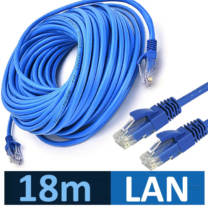 18 meters LAN Cable (60 feet) Fixed Connectors High Standard Ethernet Cable Internet Wire