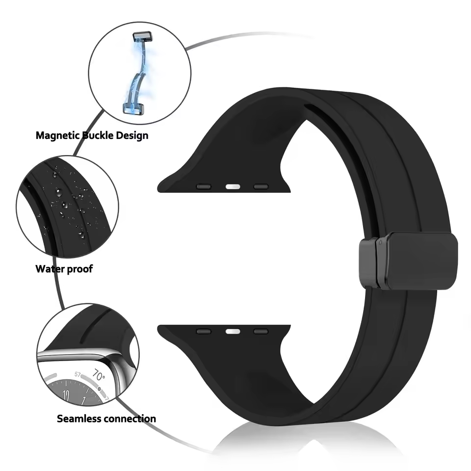 Magnetic Silicone Straps for Smart Watch 42/44/45/49 mm