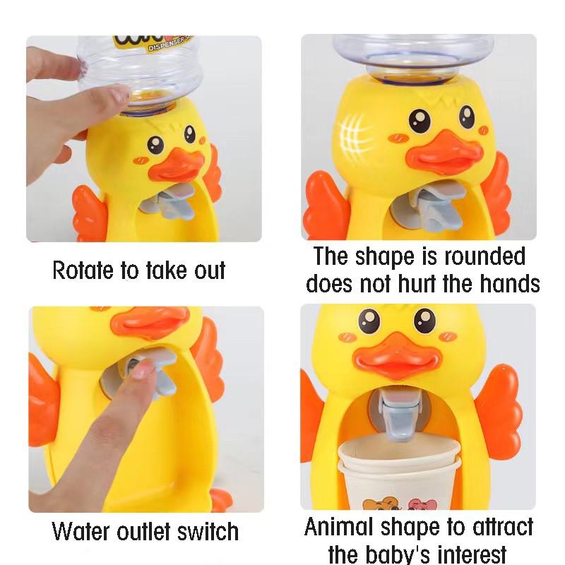 Kitchen Home Fun Water Dispenser Simulation Mini Children Water Dispenser Baby Toys Cute Duck Cosplsy Props Home Decoration Gift