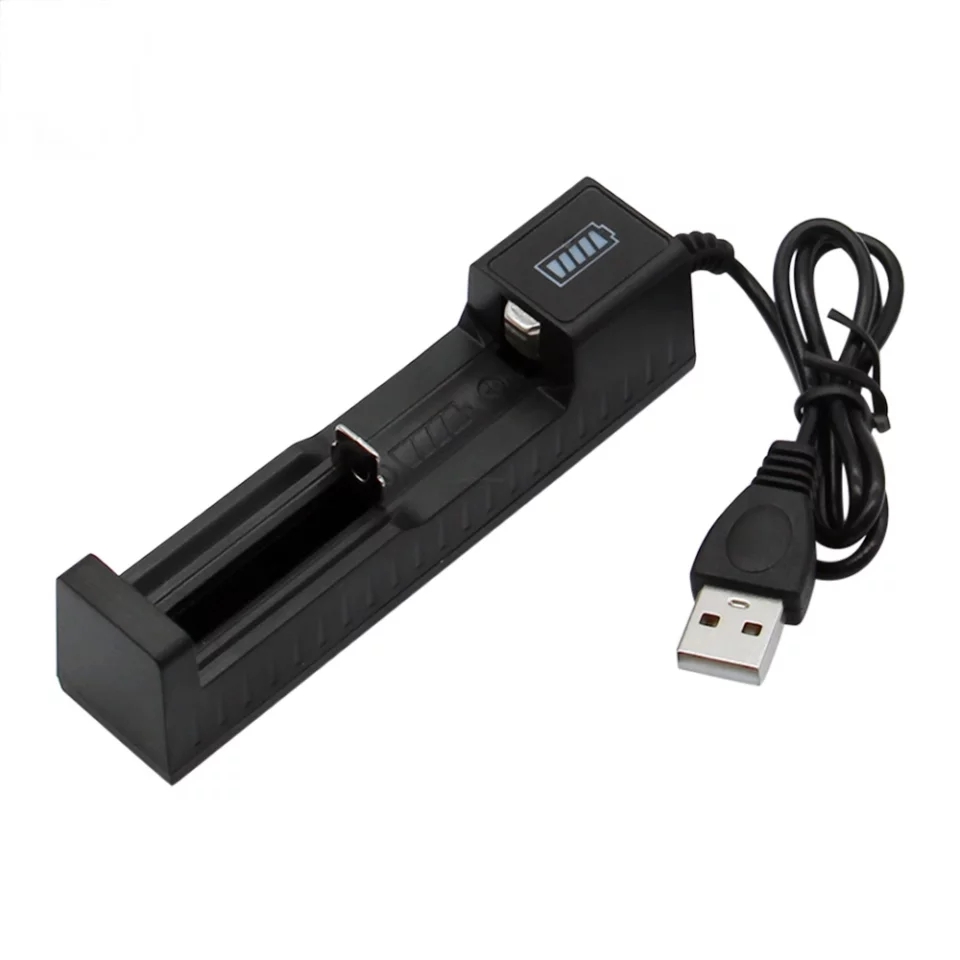 1Pc Single Slot USB Charger for Rechargeable 18650 Li-ion Batteries
