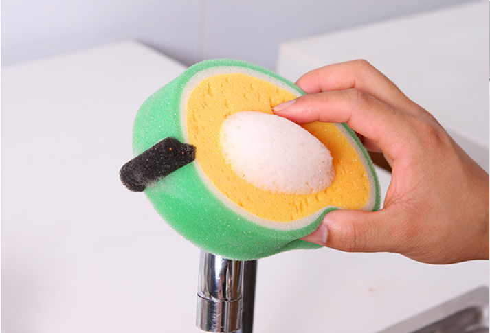 Creative Sponge Kitchen Accessories Fruit Shape Washing Dishes Sponge Cleaning Dish Remove Stains