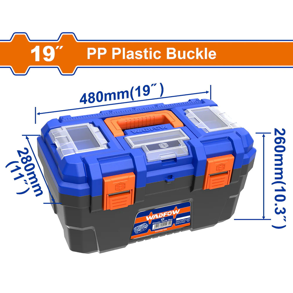 WADFOW High Quality Tool Box with Tray 13, 16, 19 Inch Daraz.pk