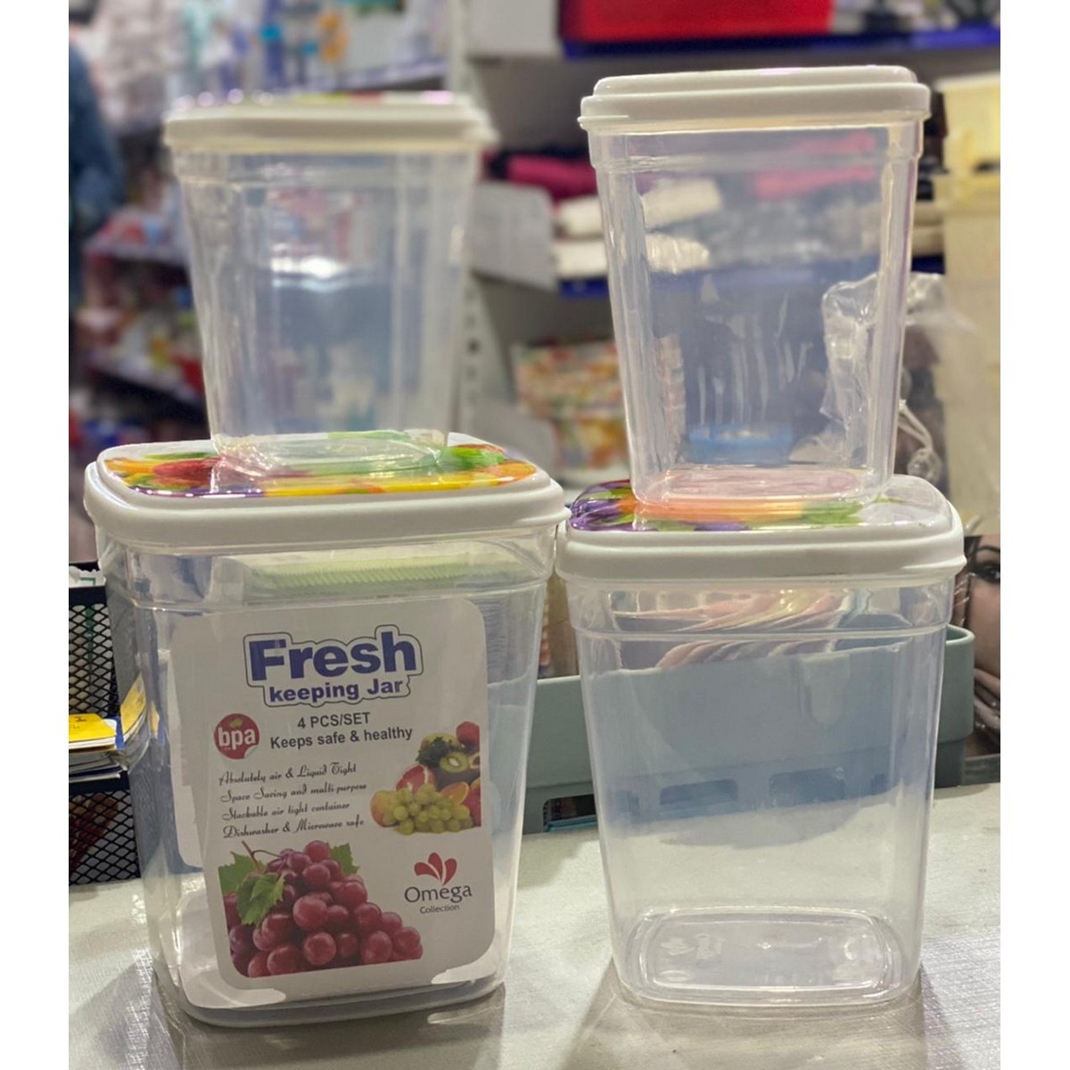 【2021新春福袋】 Nordic Style Plastic Spice Jars Pots 4 Compartment Condiment