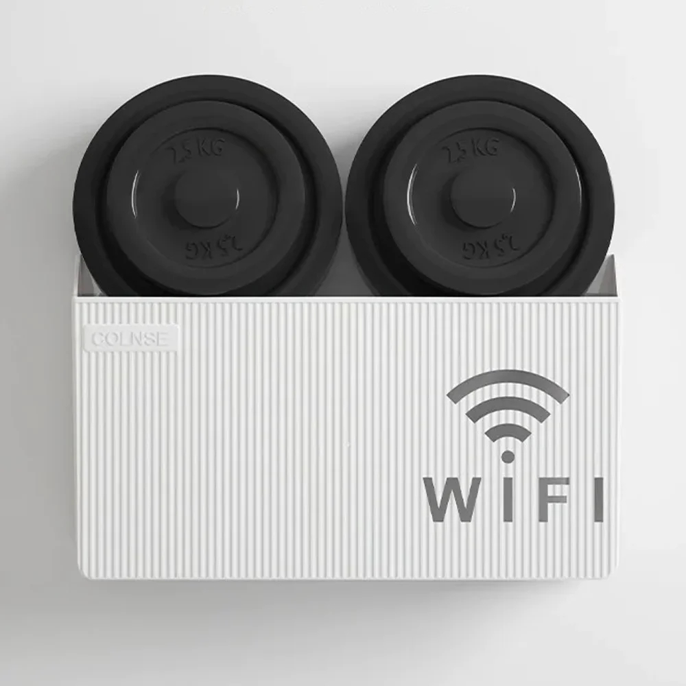1pc Wall Mounted Wireless Wifi Router Shelf ABS Storage Box Router Shelf Cable Power Supply Holder Organizer Box for Living Room