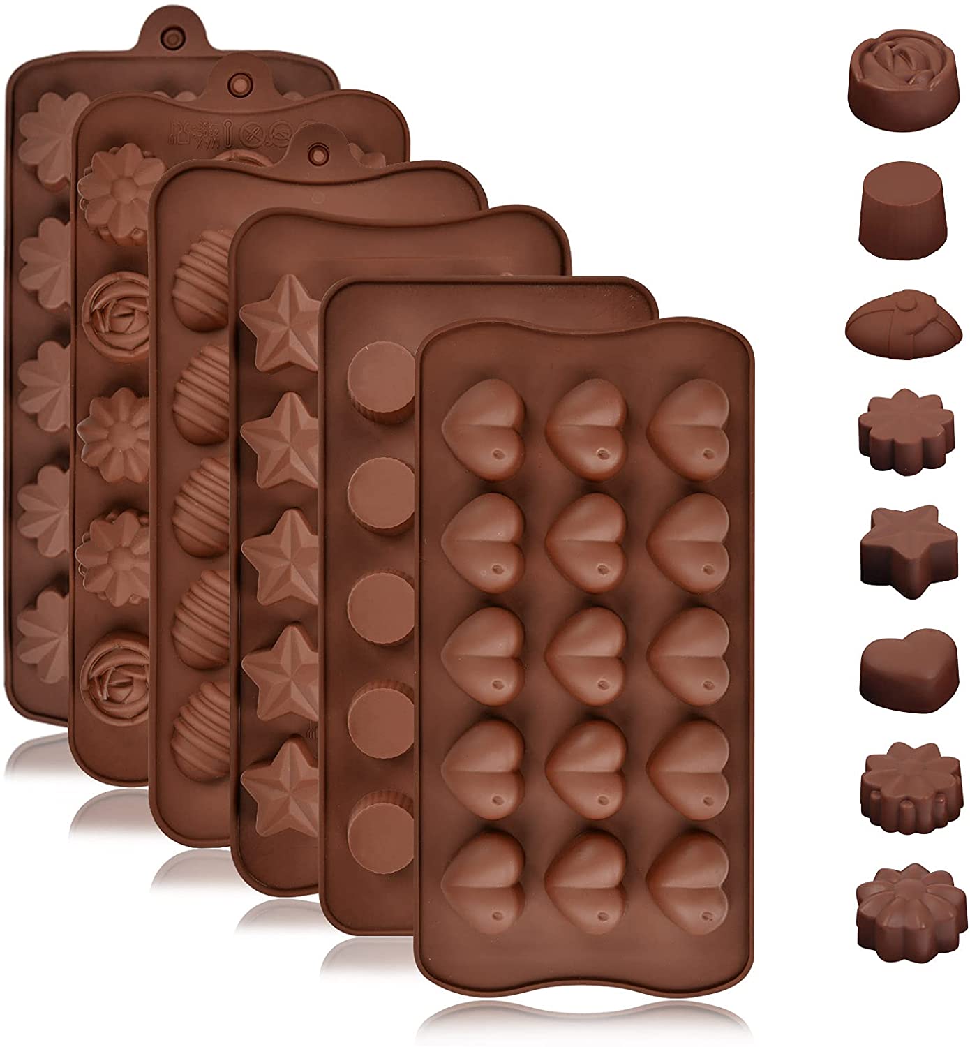Chocolate Molds Silicone Candy Moulds Non-Stick Food Grade