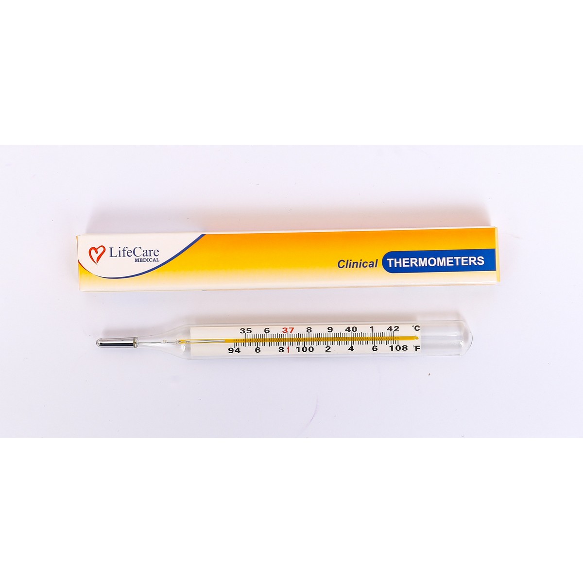 Lifecare Classic Traditional Clinical Glass Thermometer - 1 Thermometer
