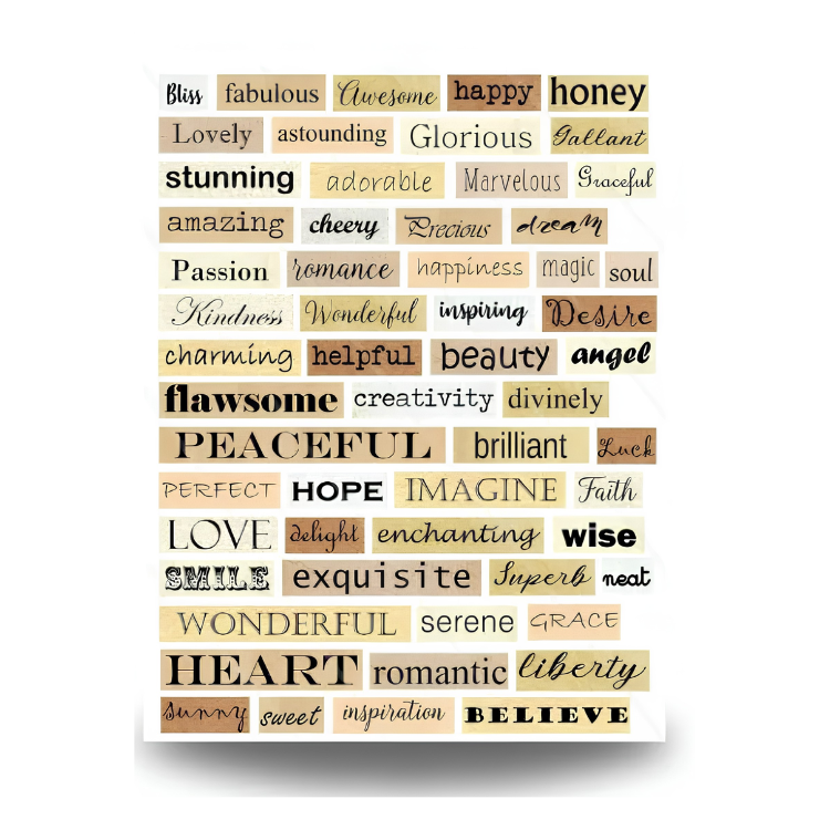 Vintagee Mini UNCUT sticker sheet - A6 size - 15 x 10 cm | Journal Aesthetic Stickers - Uncut and A6 Sized (10x15cm) Art for Laptops, Journals, and More - Express Yourself Creatively for Girls and Boys