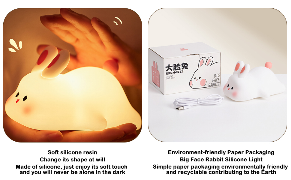 Silicone Bunny Night Light For Kids Rechargeable Cute Rabbit Lamp With Touch Sensor Soft Portable Nursery Night Lamp 20 Silicone Bunny Night Light For Kids Rechargeable Cute Rabbit Lamp With Touch Sensor Soft Portable Nursery Night Lamp