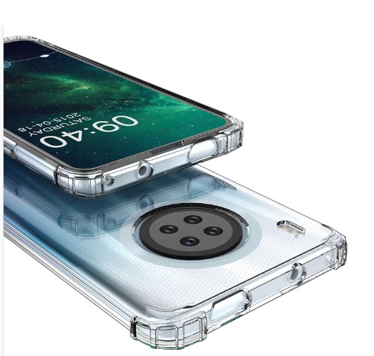 For HUAWEI Y9a AIRBAG Soft Shockproof Transparent Clear View Back Cover