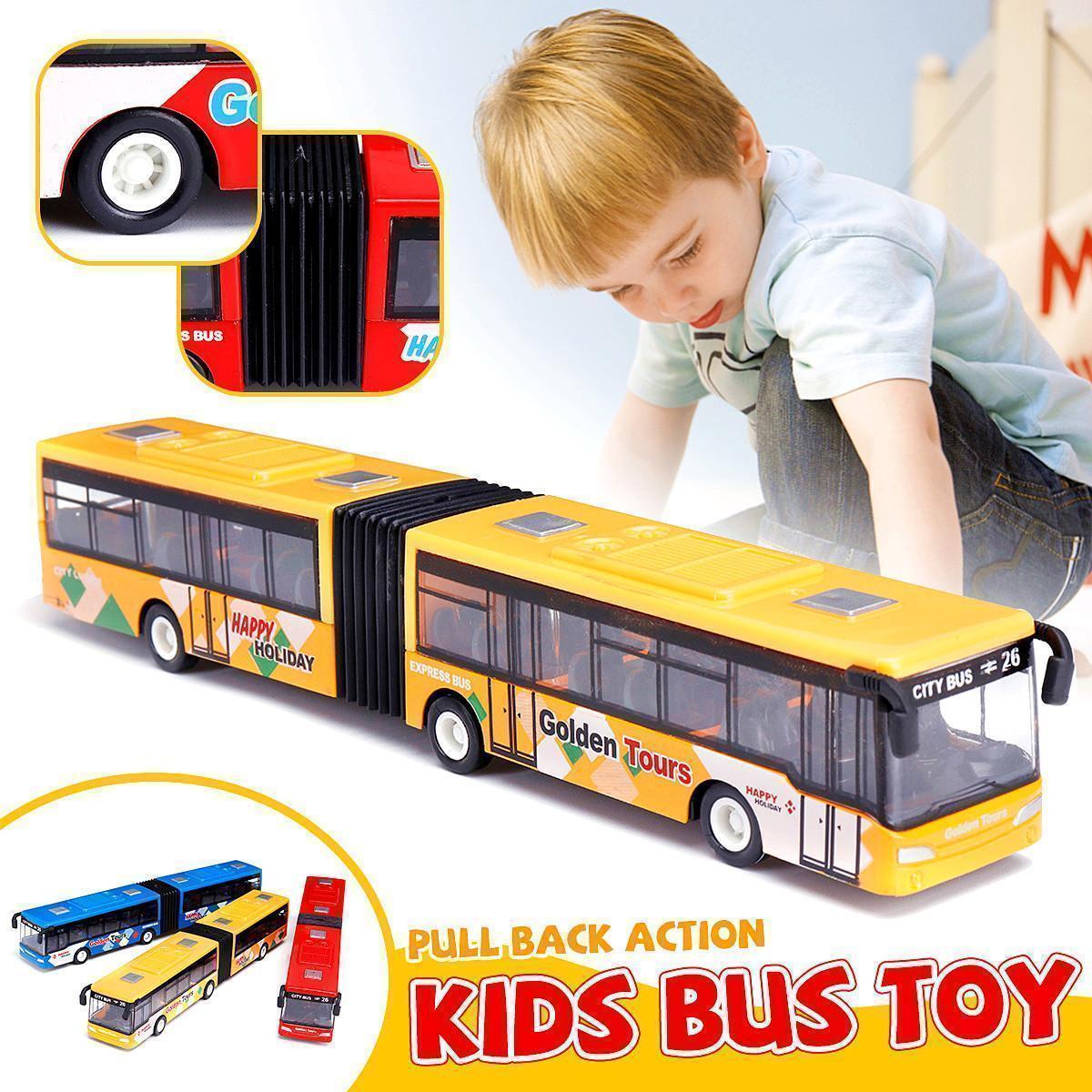 Toys & Hobbies 1:64 Scale 18cm Baby pull back shuttle bus Toy Kid ...