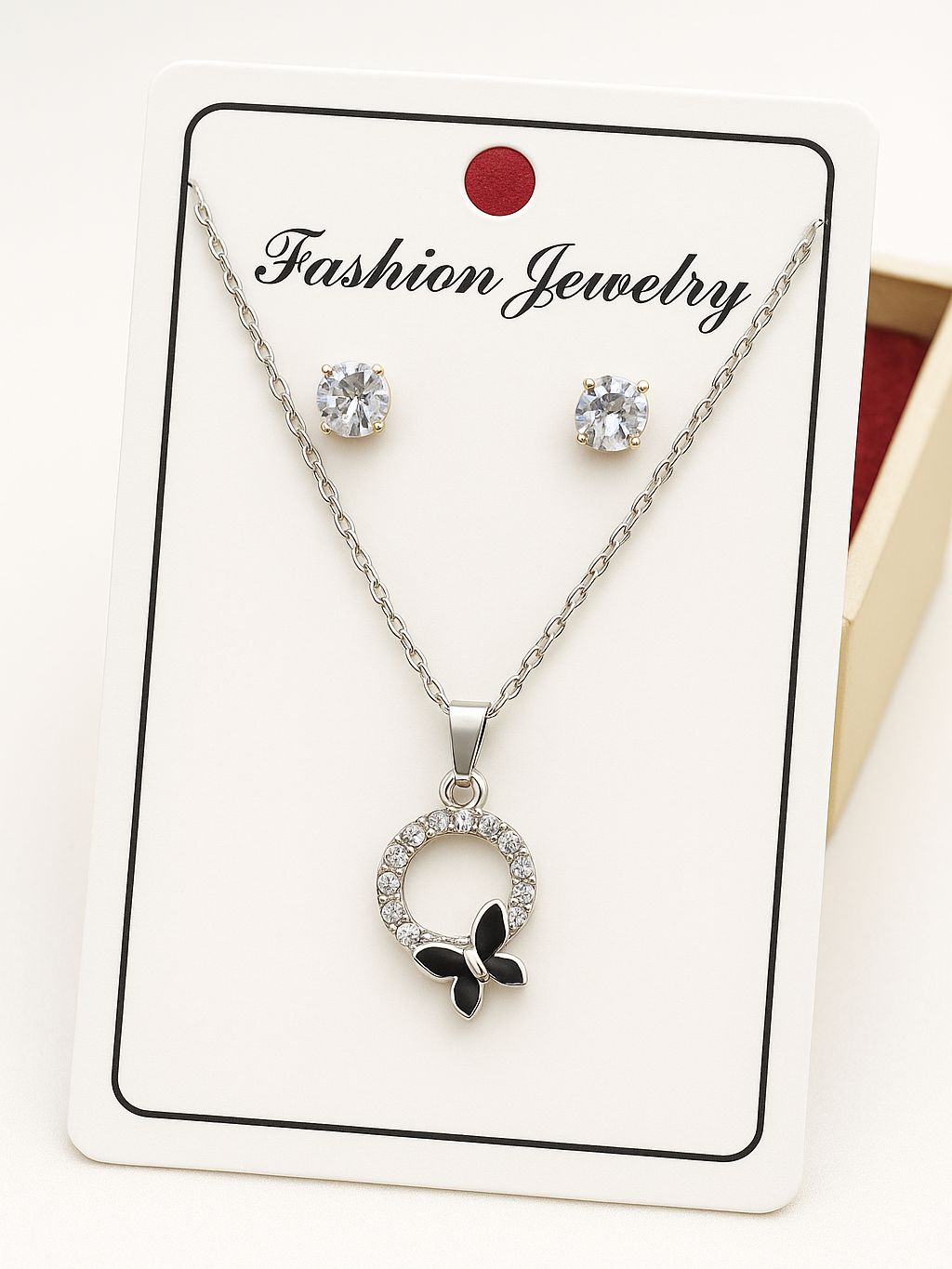 Elegant Pendant Necklace and Earring Set for Women & Girls – Stylish Fashion Jewelry Gift