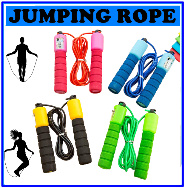 JUMPING AND SKIPPING ROPE FOR ADULTS GIRLS KIDS EXERCISE FITNESS JUMP SPONGE ADJUSTABLE HOME GYM