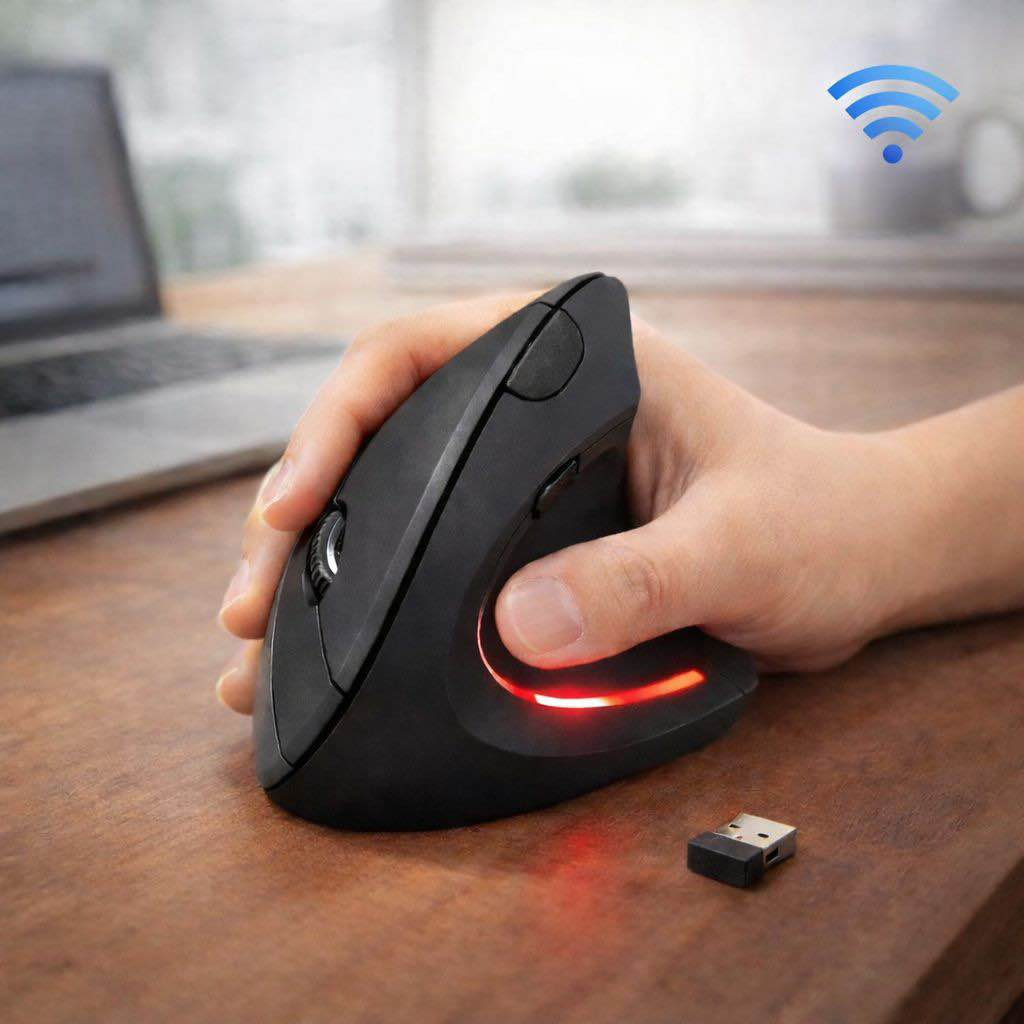 Wireless Ergonomic Vertical Mouse USB  Silent Computer Mouse for Laptop & PC