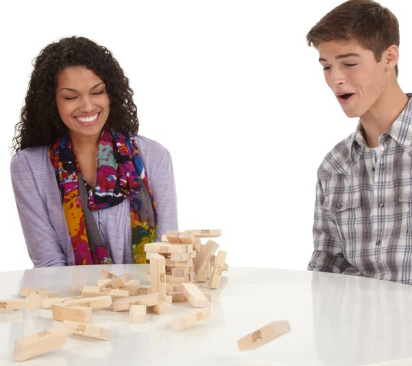 51 PCS Hasbro Gaming Jenga Tower Wooden Blocks Game - Wooden Toy