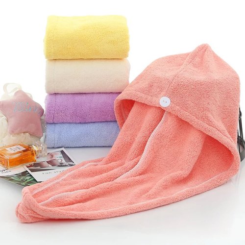Quick Dry Hair Cap Turban Wrap Towel Hat Hair-drying,microfiber towel,1pc Quickly Dry Hair Hat Super Absorbent Soft Bathroom Women Head Towels Girls Cute Hair Towel Hair Dry Wrap Bonnets