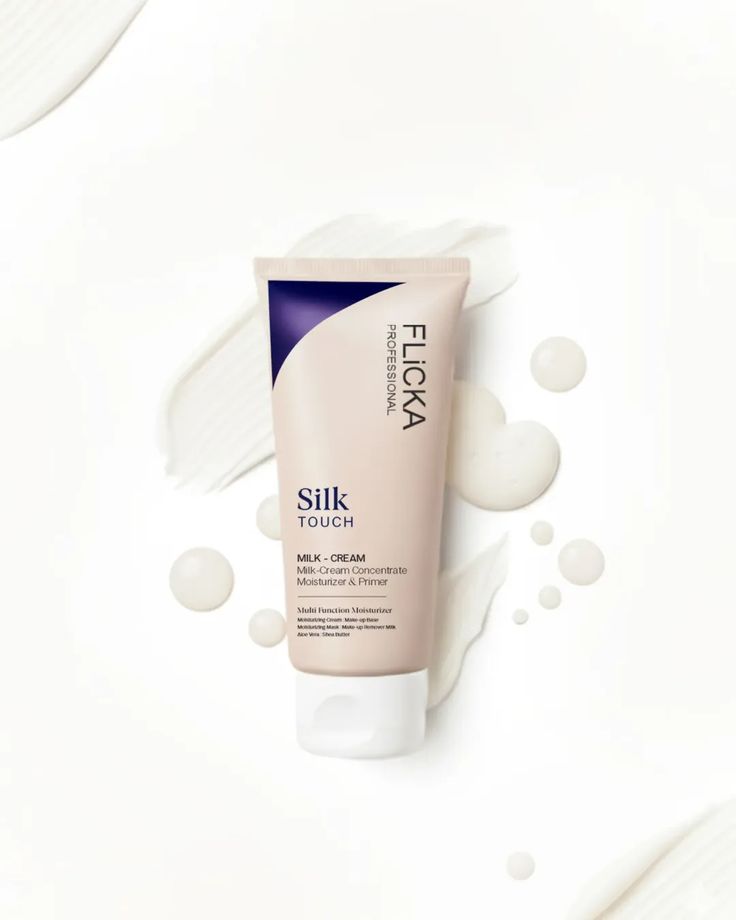 Flicka Silk Touch 3 in 1 Moisturizer Primer for Face 60g | Lightweight Milk Cream Formula | Smooth Makeup Base | Hydrating & Comfortable Wear | All Skin Types | Toxic Free Beauty Product
